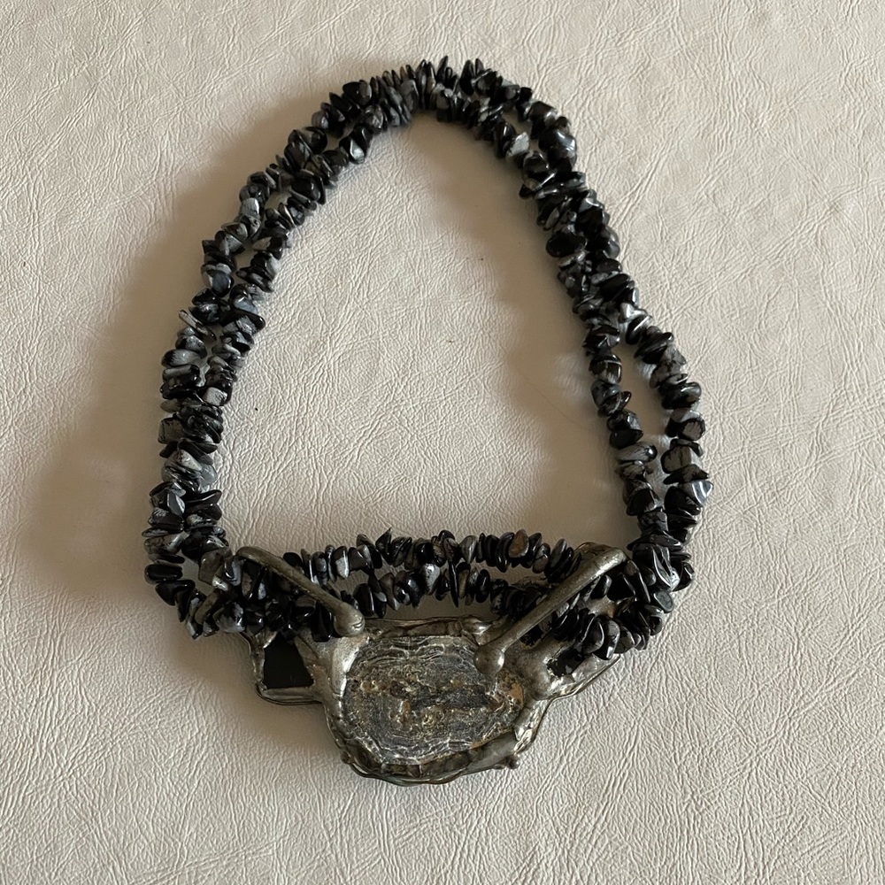 Black and White Agate Necklace